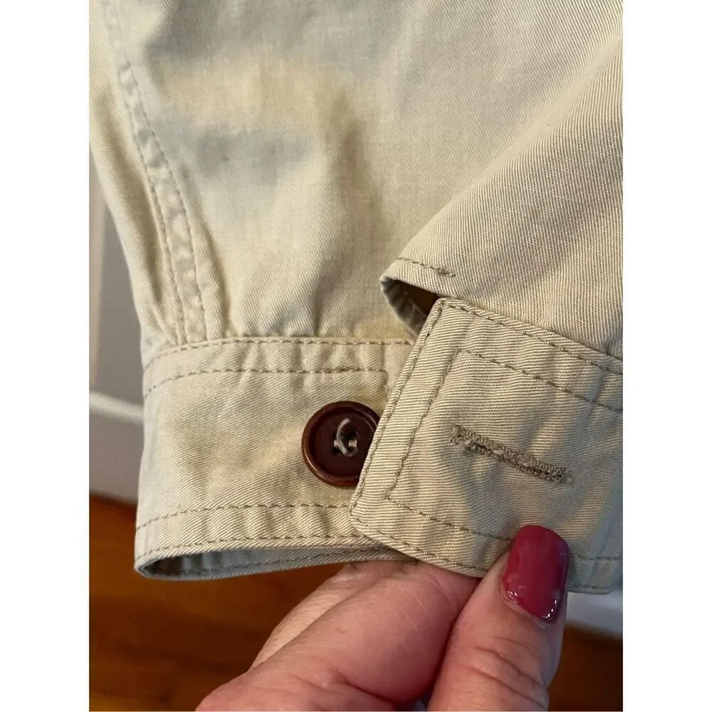 Fly & Drive Tan Button Up Utility Jacket Shacket Sz XL EUC